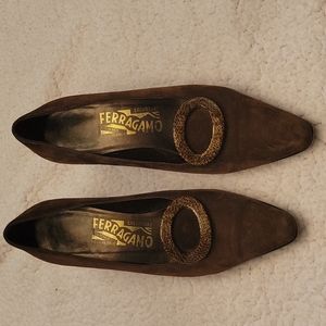 Salvatore Ferragamo suede pumps size 6.5B